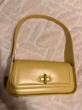 Butter yellow shoulder purse